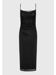 μίντι ντραπέ φόρεμα με ...