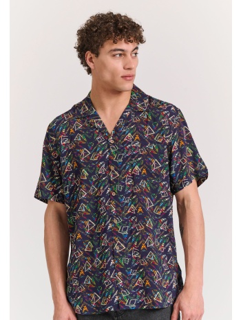 relaxed fit πουκάμισο με illusion τύπωμα