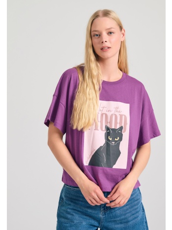 loose fit t-shirt με φωτογραφικό τύπωμα
