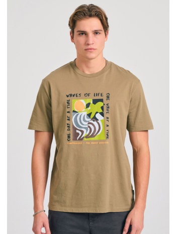 relaxed fit t-shirt με abstract frame τύπωμα