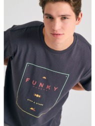 organic cotton t-shirt με minimal branded τύπωμα