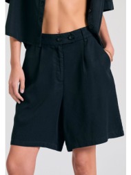 lyocell garment dyed σορτς με πιέτες