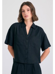 loose fit lyocell garment dyed πουκάμισο