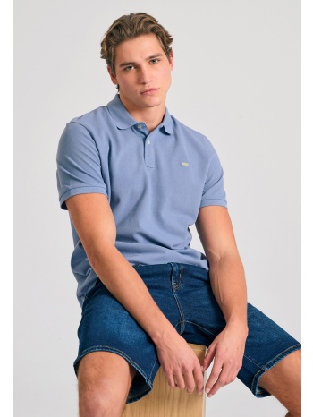 polo μπλούζα με κεντημένο logo - the essentials