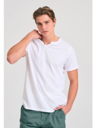 t-shirt με λαιμό henley ...
