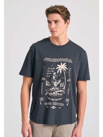 relaxed fit t-shirt με tropical τύπωμα