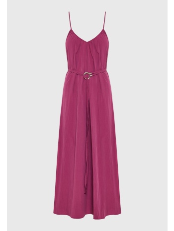 μάξι φόρεμα με ζώνη στη μέση