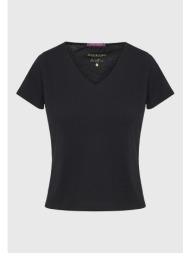 γυναικείο βαμβακερό t-shirt με άνοιγμα v