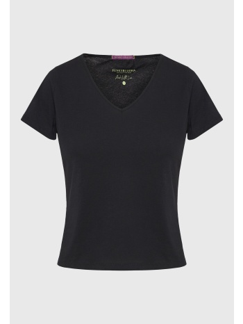 γυναικείο βαμβακερό t-shirt με άνοιγμα v