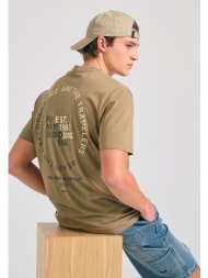 relaxed fit t-shirt με text artwork τύπωμα στην πλάτη