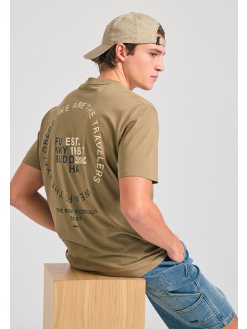 relaxed fit t-shirt με text artwork τύπωμα στην πλάτη