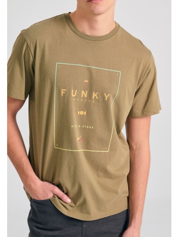 organic cotton t-shirt με minimal branded τύπωμα