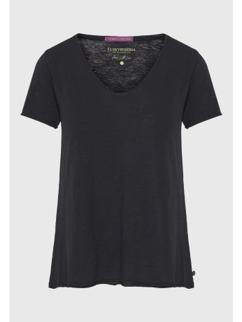 γυναικείο v-neck t-shirt με raw edges - the essentials