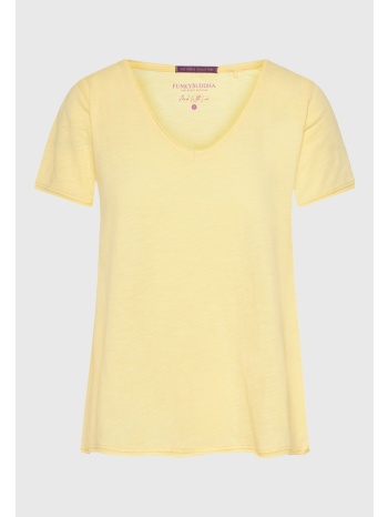 γυναικείο v-neck t-shirt με raw edges - the essentials
