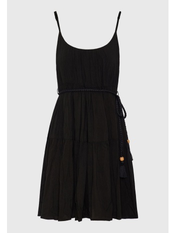 μίνι φόρεμα με βολάν από βισκόζη