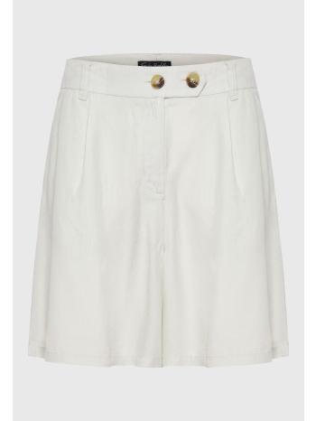 lyocell garment dyed σορτς με πιέτες