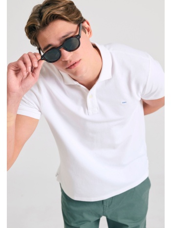 polo μπλούζα με κεντημένο logo - the essentials