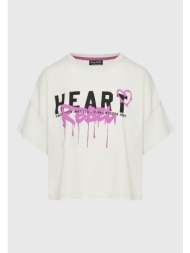 loose fit γυναικείο t-shirt με text artwork τύπωμα