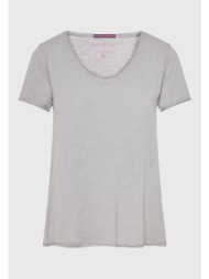 γυναικείο v-neck t-shirt με raw edges - the essentials