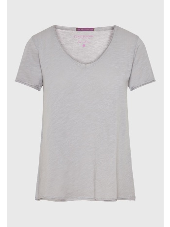 γυναικείο v-neck t-shirt με raw edges - the essentials