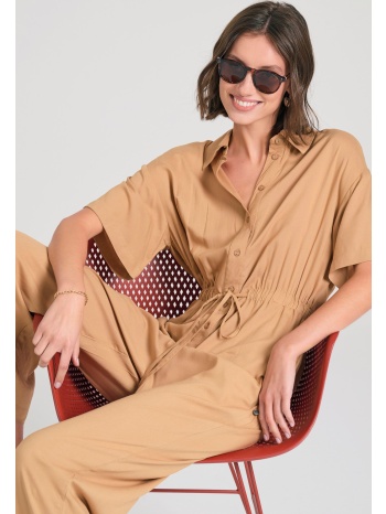 loose fit ολόσωμη φόρμα με δέσιμο με κόμπο