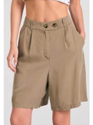 lyocell garment dyed σορτς με πιέτες