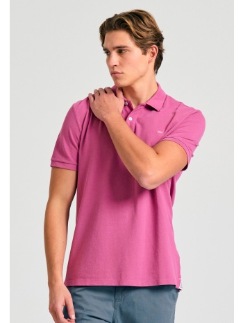 polo μπλούζα με κεντημένο logo - the essentials