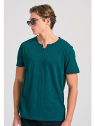 t-shirt με λαιμό henley ...