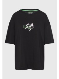 γυναικείο loose fit t-shirt με abstract text artwork τύπωμα