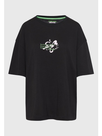 γυναικείο loose fit t-shirt με abstract text artwork τύπωμα