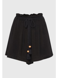 loose fit σορτς με κορδόνι και βολάν στη μέση