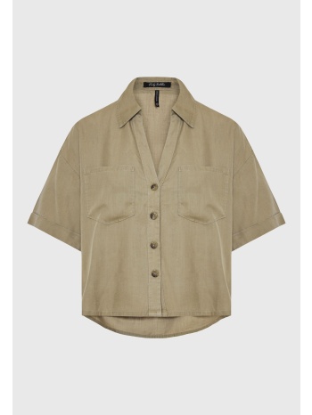 loose fit lyocell garment dyed πουκάμισο