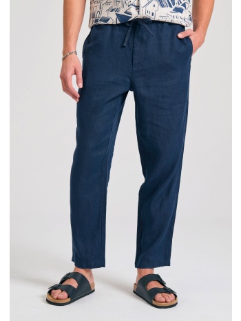 ανδρικό comfort fit λινό chino παντελόνι