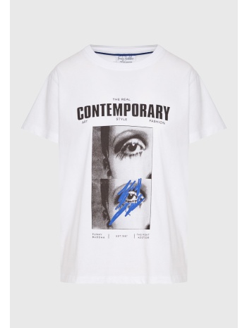 loose fit t-shirt με illusion photographic τύπωμα