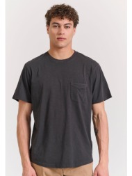 βαμβακερό t-shirt με τσέπη στο στήθος