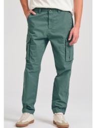 tapered fit cargo παντελόνι σε ζακάρ ύφανση