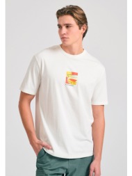 relaxed fit t-shirt με retro τύπωμα στην πλάτη