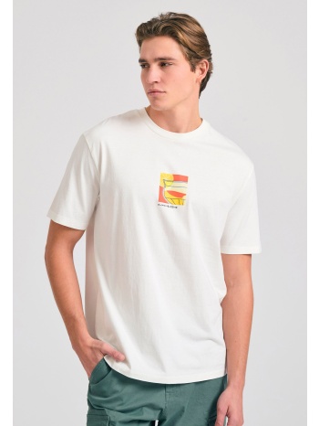 relaxed fit t-shirt με retro τύπωμα στην πλάτη