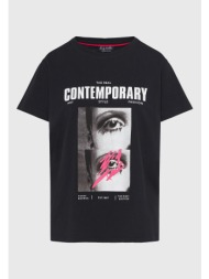 loose fit t-shirt με illusion photographic τύπωμα