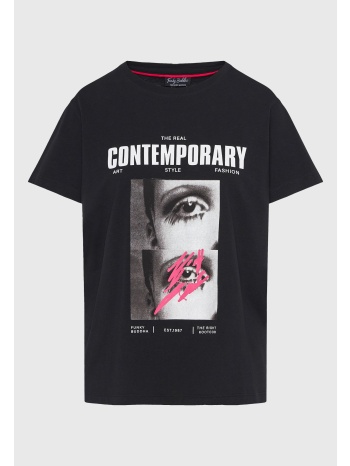loose fit t-shirt με illusion photographic τύπωμα