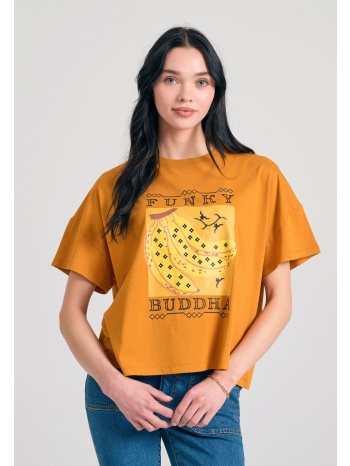 loose fit t-shirt από οργανικό βαμβάκι με τύπωμα