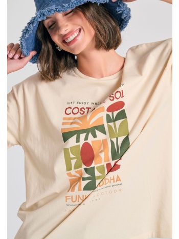 γυναικείο t-shirt με abstract graphic τύπωμα
