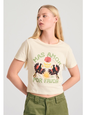 garment dyed t-shirt με exotic τύπωμα