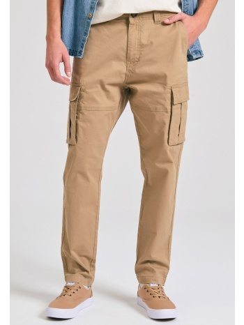 tapered fit cargo παντελόνι σε ζακάρ ύφανση