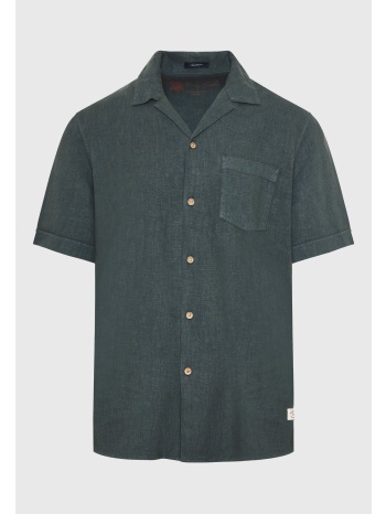 relaxed fit πουκάμισο από λινό και τεχνητό μετάξι