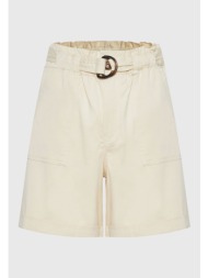 loose fit lyocell blend σορτς με ζώνη και βολάν