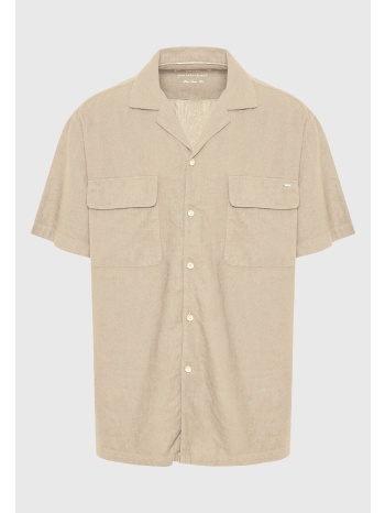 oversized πουκάμισο από λινό και τεχνητό μετάξι