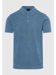 πλεκτή polo μπλούζα σε μελανζέ πλέξη