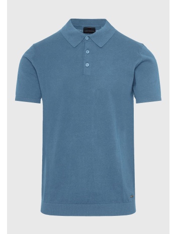 πλεκτή polo μπλούζα σε μελανζέ πλέξη