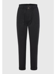 lyocell blend παντελόνι με ζώνη στη μέση